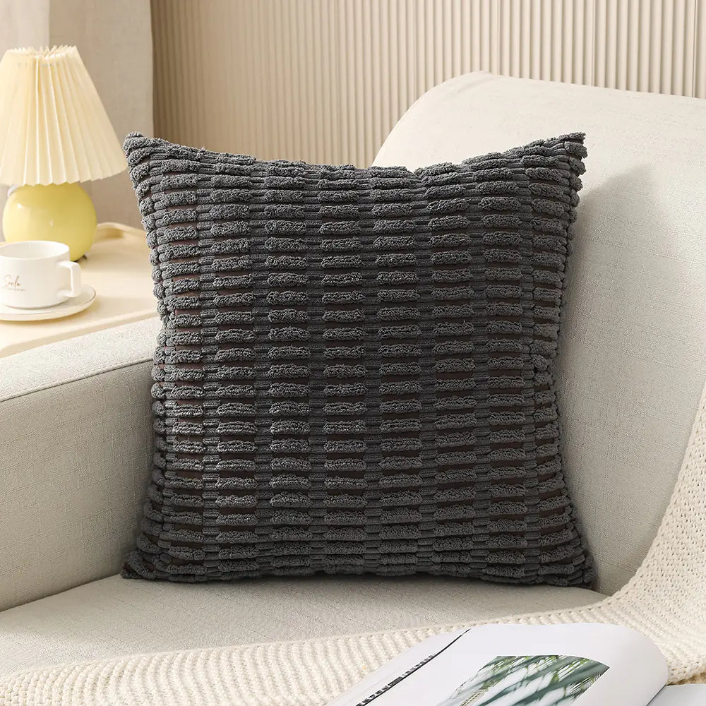 Housses de coussin en velours côtelé