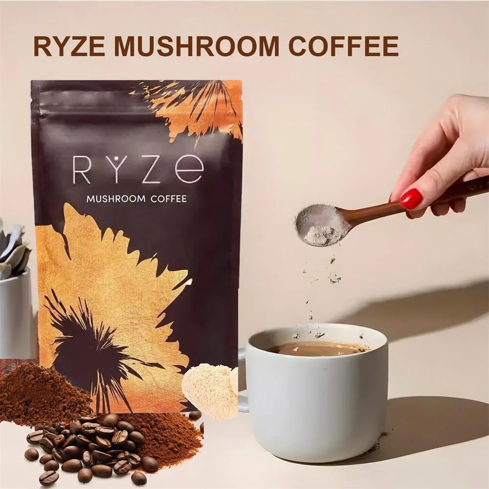 Café aux Champignons sans Saccharose et Faible en Gras