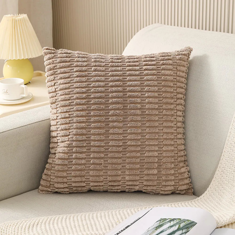 Housses de coussin en velours côtelé