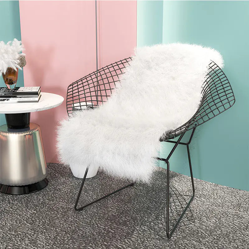 Nordic Style Iron Stool with Backrest in Gold