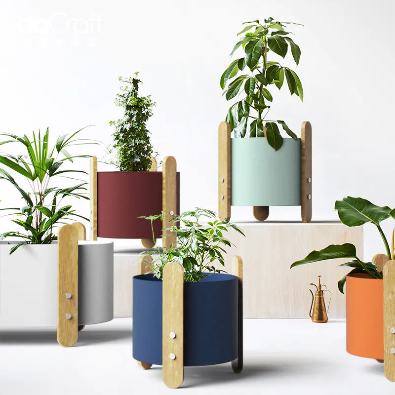 Cache-pot style nordique en fer – Design créatif et minimaliste