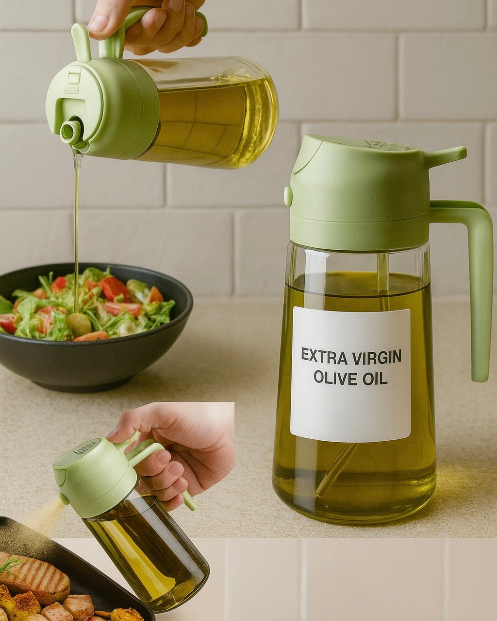 Vaporisateur d'huile d'olive 2 en 1