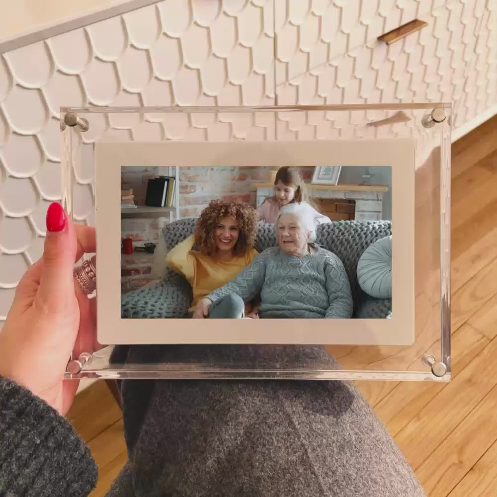 Cadre vidéo numérique transparent